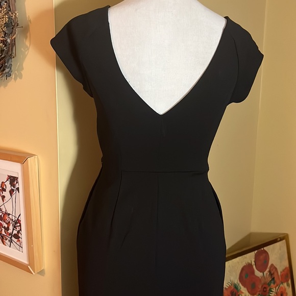 DIANE VON FURSTENBERG Size 4 Little-Black-Dress Stretchy Wool Elegant $599 NEW - Picture 6 of 16